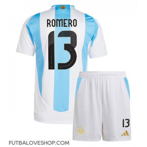 Dres Argentína Cristian Romero #13 Domáci pre deti Copa America 2024 Krátky Rukáv (+ trenírky)